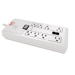 APC® Home/Office SurgeArrest Protector, 8 AC Outlets, 6 ft Cord, 2,030 J, White