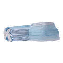 Boardwalk® Three-Ply General Use Face Mask, Blue, 50/Box, 40 Boxes/Carton