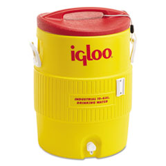 Igloo® 400 Series Water Cooler, 10 gal, 16 dia x 23.5 h, /Red