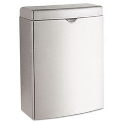 Bobrick Contura Receptacle, 1 gal, Stainless Steel