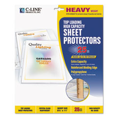 C-Line® High Capacity Polypropylene Sheet Protectors, Clear, 50", 11 x 8.5, 25/BX