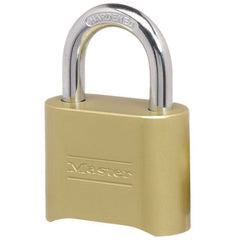 Master Lock® Resettable Combination Padlock, 2" Wide, Brass