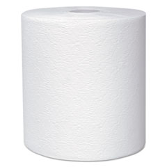 Hard Roll Paper Towels with Premium Absorbency Pockets, 1-Ply, 8" x 600 ft, 1.75" Core, White, 6 Rolls/Carton