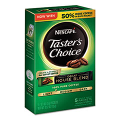 Nescafé® Taster's Choice Decaf House Blend Instant Coffee, 0.1oz Stick, 5/Box, 12 Bx/Ctn