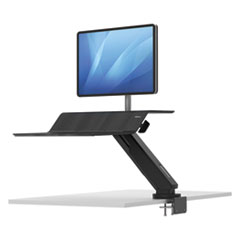 Fellowes® Lotus RT Sit-Stand Workstation, 48" x 30" x 42.2" to 49.2", Black