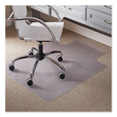 ES Robbins® EverLife Light Use Chair Mat for Flat to Low Pile Carpet, Rectangular with Lip, 36 x 48, Clear