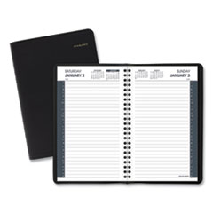 AT-A-GLANCE® Daily Appointment Book with 30-Minute Appointments, 8 x 5, Black Cover,