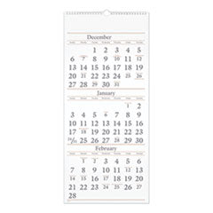 AT-A-GLANCE® Three-Month Reference Wall Calendar, 12 x 27, White Sheets,