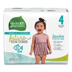 Free and Clear Baby Diapers, Size 4, 20 lbs to 32 lbs, 25/Pack, 4 Packs/Carton