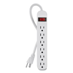 Belkin® Power Strip, 6 Outlets, 3 ft Cord, White