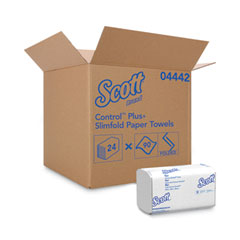 Control Slimfold Towels, 1-Ply, 7.5 x 11.6, White, 90/Pack, 24 Packs/Carton