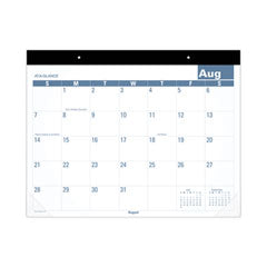 AT-A-GLANCE® Academic Large Print Desk Pad, 21.75 x 17, White/Blue Sheets,