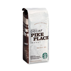 Whole Bean Coffee, Decaffeinated Pike Place Roast, 1 lb Bag, 6/Carton