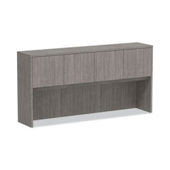 Alera® Alera Valencia Series Hutch with Doors, 4 Compartments, 70.63w x 15d x 35.38h, Gray