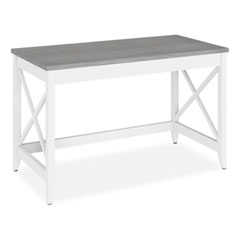 Workspace by Alera® Farmhouse Writing Desk, 47.24" x 23.62" x 29.53", Gray