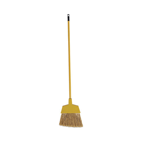 Boardwalk® Poly Bristle Angler Broom, 53" Handle, Yellow, 12/Carton