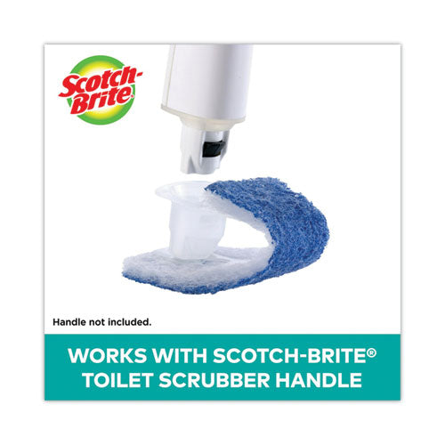 Scotch-Brite® Disposable Toilet Scrubber Refill, Blue/White, 10/Pack