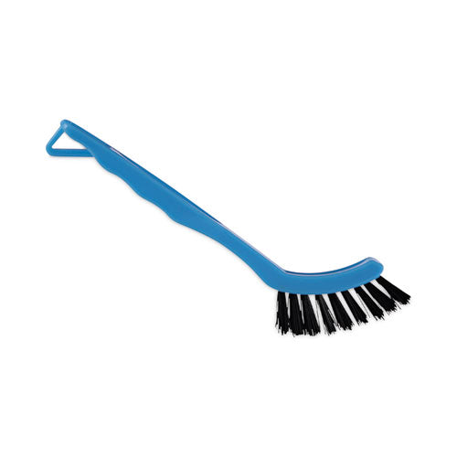 Boardwalk® Grout Brush, Black Nylon Bristles, 8.13" Blue Plastic Handle